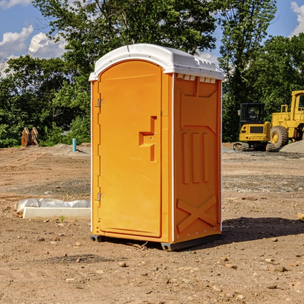 how often are the porta potties cleaned and serviced during a rental period in Rankin